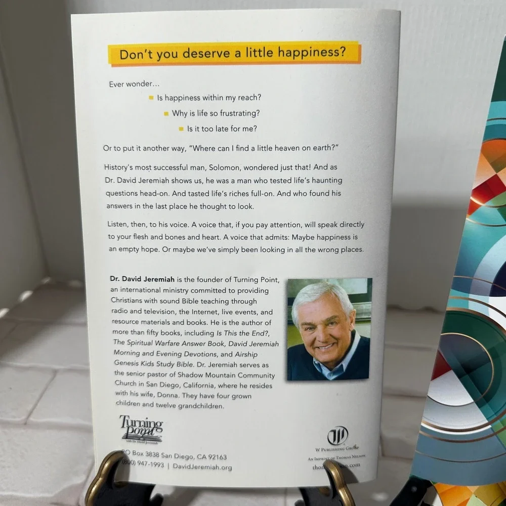 David Jeremiah 31 Days to Happiness Paperback Book and Bonus‎ Bookmark